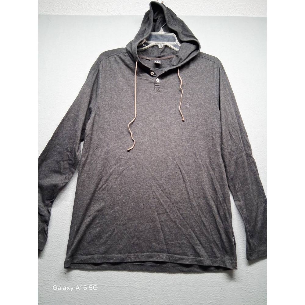 Men Light Hoodie Sweater Volcom‎ Gray  Size Medium
